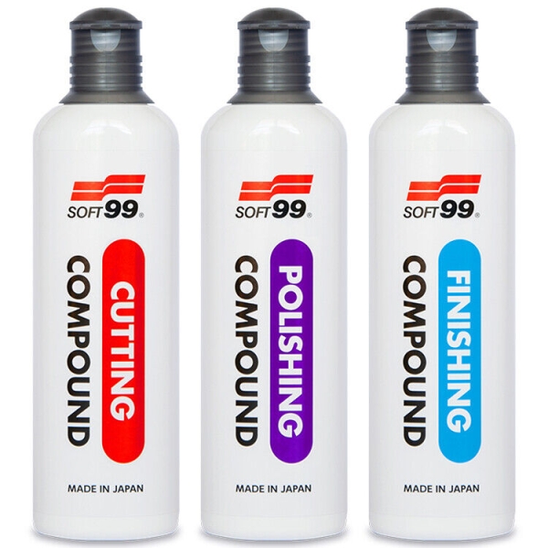 Soft99 - Politur Set Heavy Cut & Antihologramm & Cut & Finish 3x 300ml Sparset