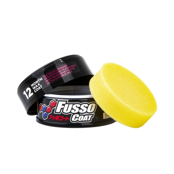 Soft99 Fusso Coat 12 Months Wax Dark hartes Autowachs 200g + SOFT99 Rain Drop Bazooka Sprühversiegelung 300ml