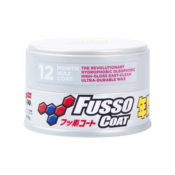 Soft99 Fusso Coat 12 Months Wax Light hartes Autowachs 200g + Speed & Barrier Quick Detailer 500ml